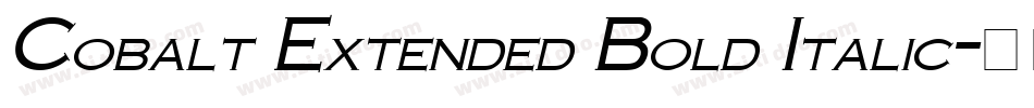 Cobalt Extended Bold Italic字体转换